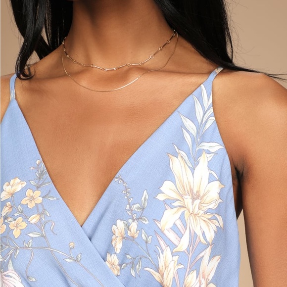 Endless vaycay light blue floral print surprise maxi dress by Lulus - Picture 1 of 5